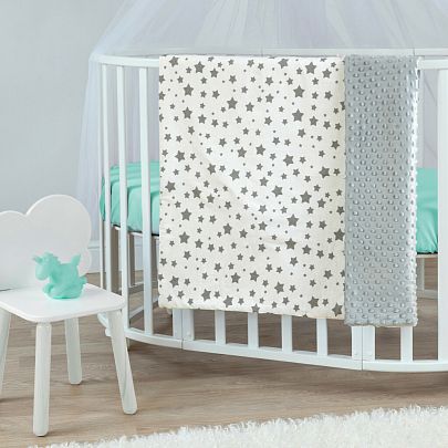 Двухстороннее плед-покрывало "Серые звезды", Juno Двухстороннее плед-покрывало "Серые звезды", Juno