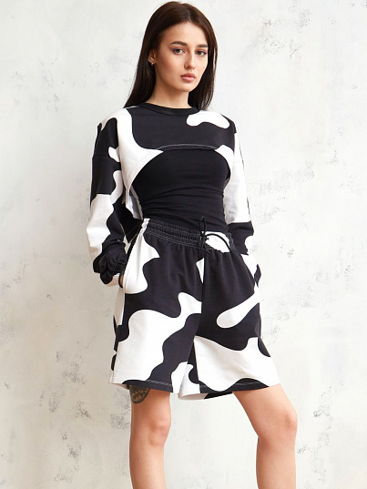 Укороченный свитшот Crazy Getup