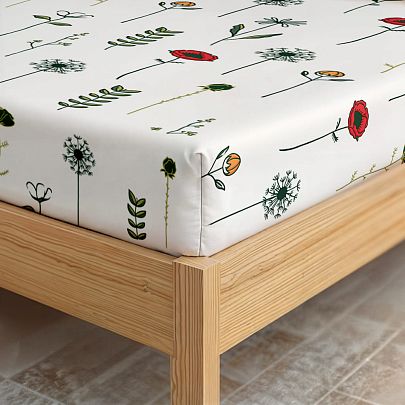 Простыня на резинке Унисон Bloomwhite