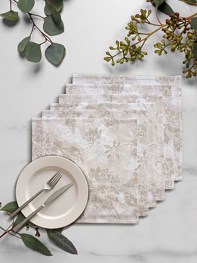 Комплект салфеток Унисон Бежевый жаккард