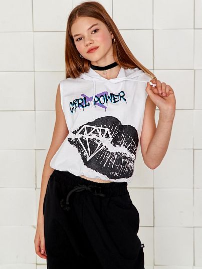 Топ Soft lines, белый, Juno