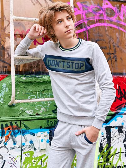 Свитшот Street beat/ CRAZY GETUP by Juno  Серый меланж, Juno