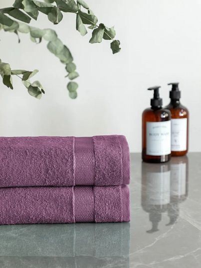 Комплект махровых полотенец "Ritz", брусничный, Унисон