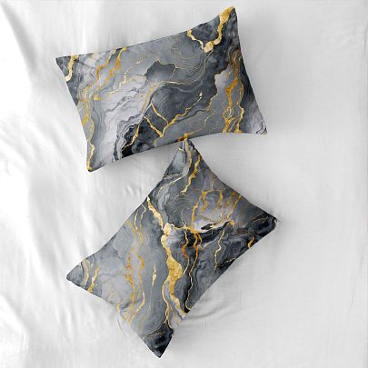 Комплект наволочек Унисон Серый мрамор