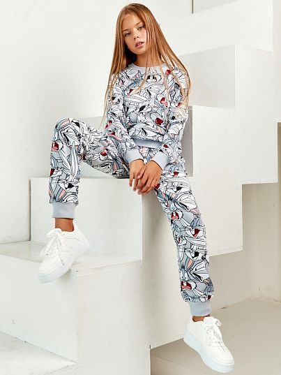 Брюки Looney Tunes Серый Рисунок, Crazy Getup