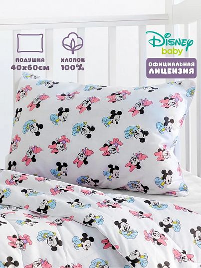 Подушка детская "Disney Baby", Микки и Минни, Непоседа Подушка детская "Disney Baby", Микки и Минни, Непоседа