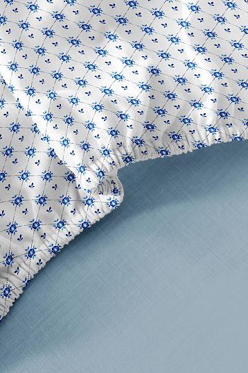 Простыня на резинке Унисон Гжель