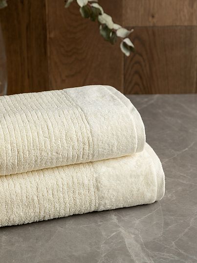Комплект махровых полотенец "Rossa", айвори, Унисон