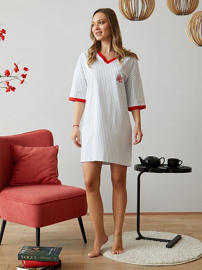 Сорочка Mia Cara Голубая полоска