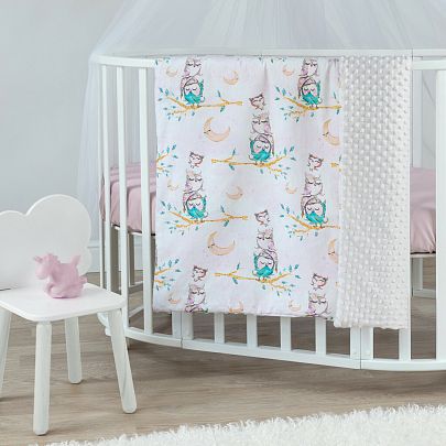 Двухстороннее плед-покрывало "Спящие совы", Juno Двухстороннее плед-покрывало "Спящие совы", Juno