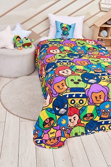 Покрывало стеганое "Brawl Stars", Путь к славе, Непоседа Покрывало стеганое "Brawl Stars", Путь к славе, Непоседа