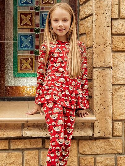 Туника (платье) TEDDY BEAR Бордовый Мишки, Juno