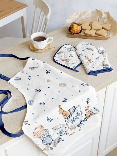 Комплект кухонный "Зайчики" (прихватка, прихватка-рукавица, фартук), Mia Cara