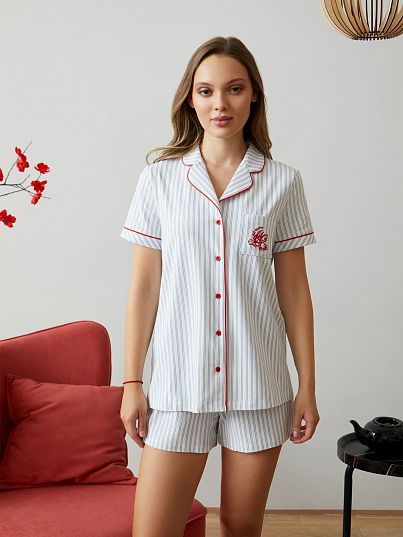 Пижама Mia Cara Голубая полоска