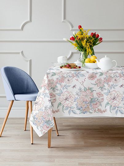 Комплект скатерть рогожка + 6 салфеток "Барбара", Mia Cara