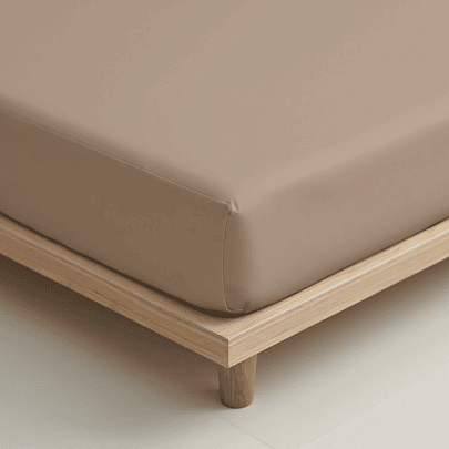 Простыня на резинке Унисон Капучино