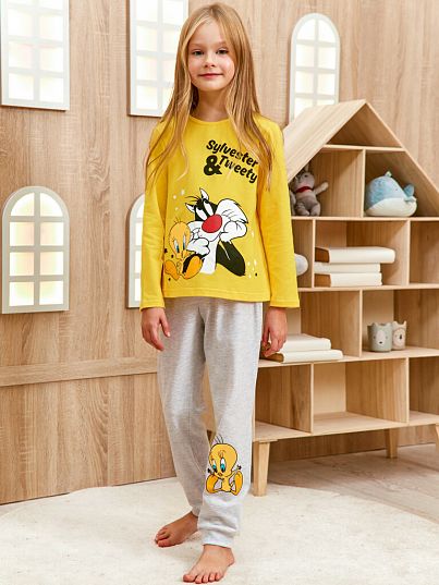 Пижама Looney Tunes Серый меланж, Juno