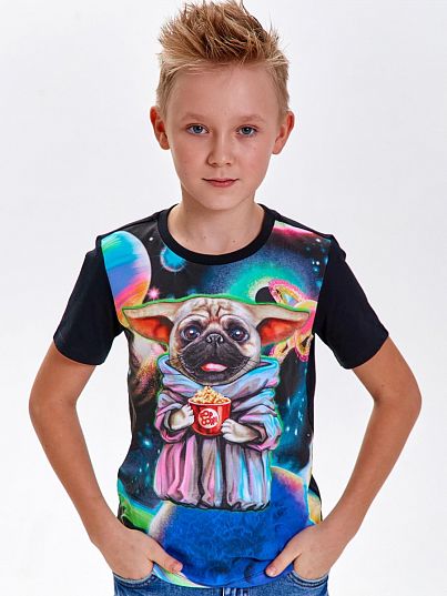 Футболка "Мастер Йода", черный, Juno