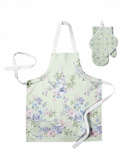 Комплект кухонный рогожка (прихватка + рукавица + фартук) "Euphoria", Mia Cara