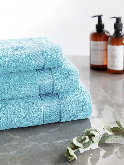 Комплект махровых полотенец "Ritz", светло-бирюзовый, Унисон
