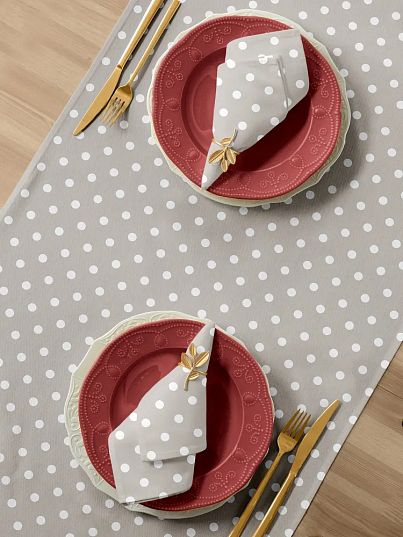 Комплект салфеток рогожка "Горох", Mia Cara