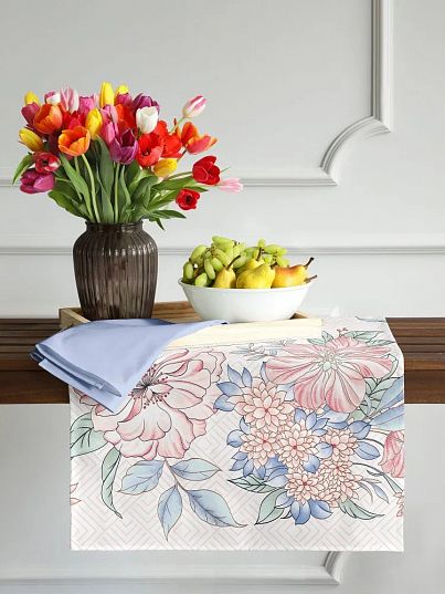 Скатерть-дорожка рогожка "Барбара", Mia Cara