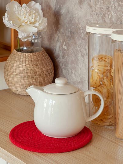 Подставка под горячее, красный, Унисон