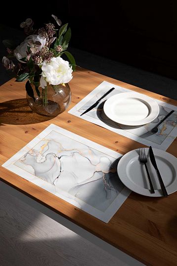 Комплект сервировочных салфеток (плейсматов) "Marble", Унисон
