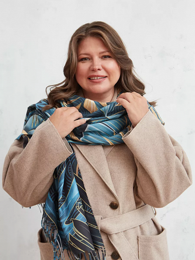 Шарф Mia Cara Тропические листья (зеленый)