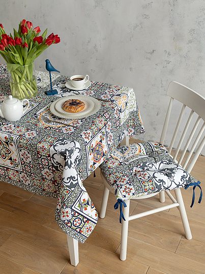 Скатерть рогожка "Азулежу", Mia Cara