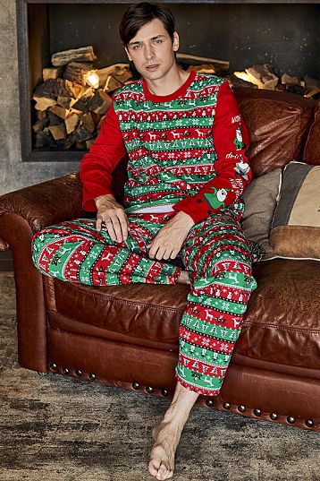 Пижама Happy New Year: лонгслив, брюки, Crazy Getup