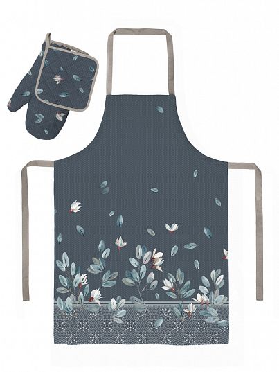 Комплект кухонный рогожка "Magnolia" (прихватка, прихватка-рукавица, фартук), Унисон