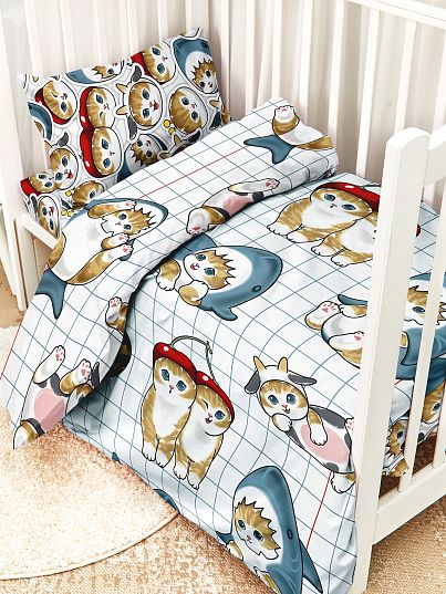Постельное бельё Juno Котёнок-акулёнок