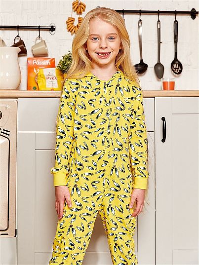 Пижама  Желтый Глазки, Juno