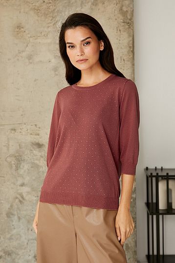 Джемпер Fleur Noir Кирпичный, BeGood