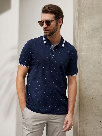 Футболка-поло "Resort", синий, BeGood